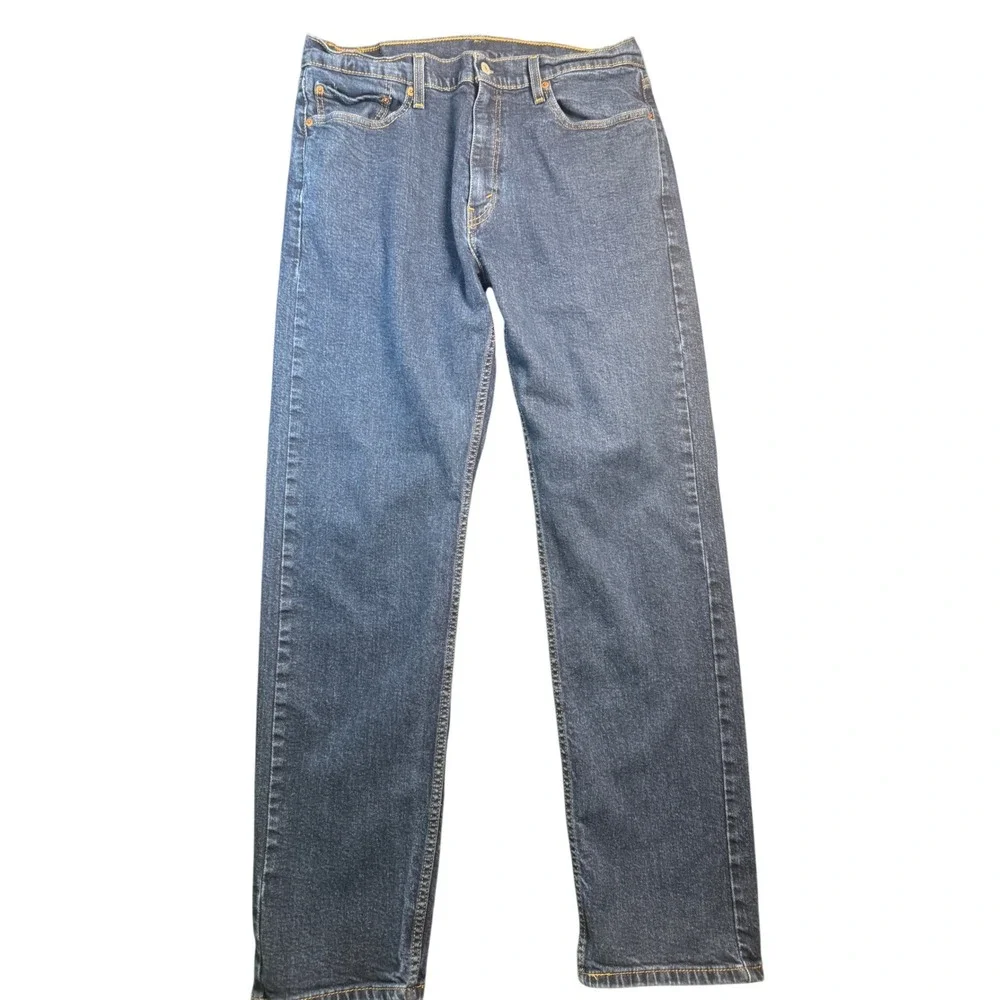 Levi's 505 Jeans Mens 36x34‎ Blue Regular Fit Straight Leg Medium Wash Denim